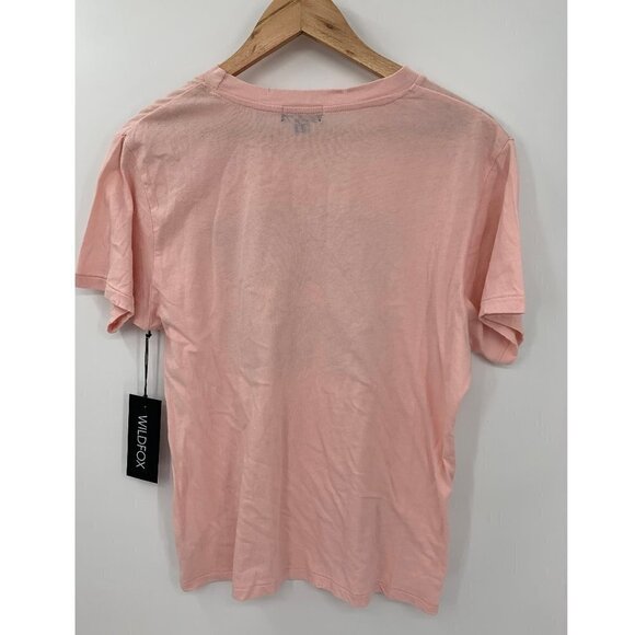 Wildfox Stay Wild Leopard Print Pink Tee Shirt M - Picture 5 of 7